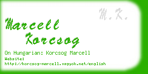 marcell korcsog business card